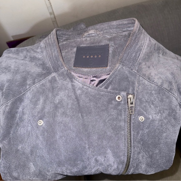 Blank NYC Suede Leather Moto Jacket Brown Asymmetrical Moto Women's Size XXL - Picture 3 of 10